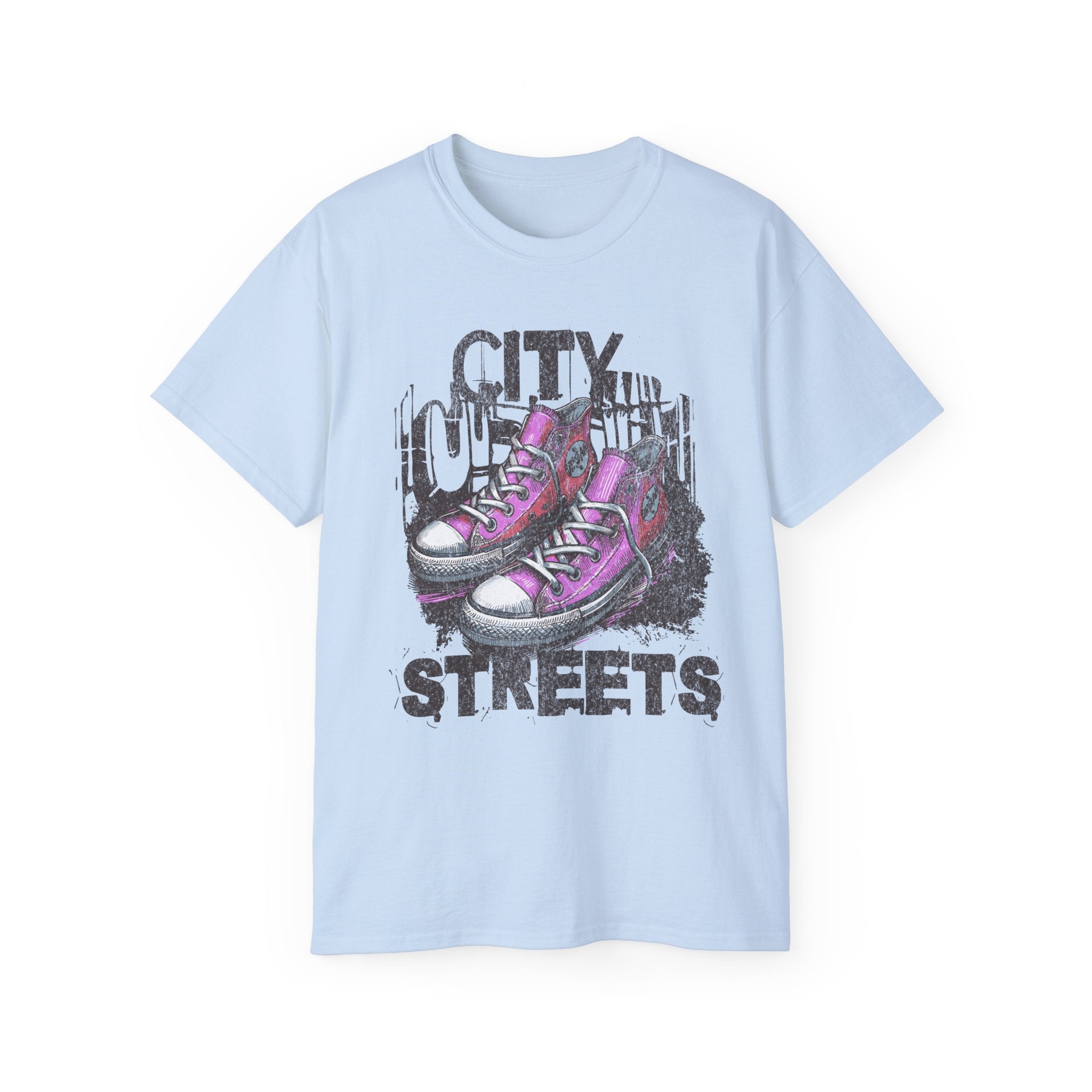 City Streets - Unisex Cotton Tee (Front) - Damned Threads